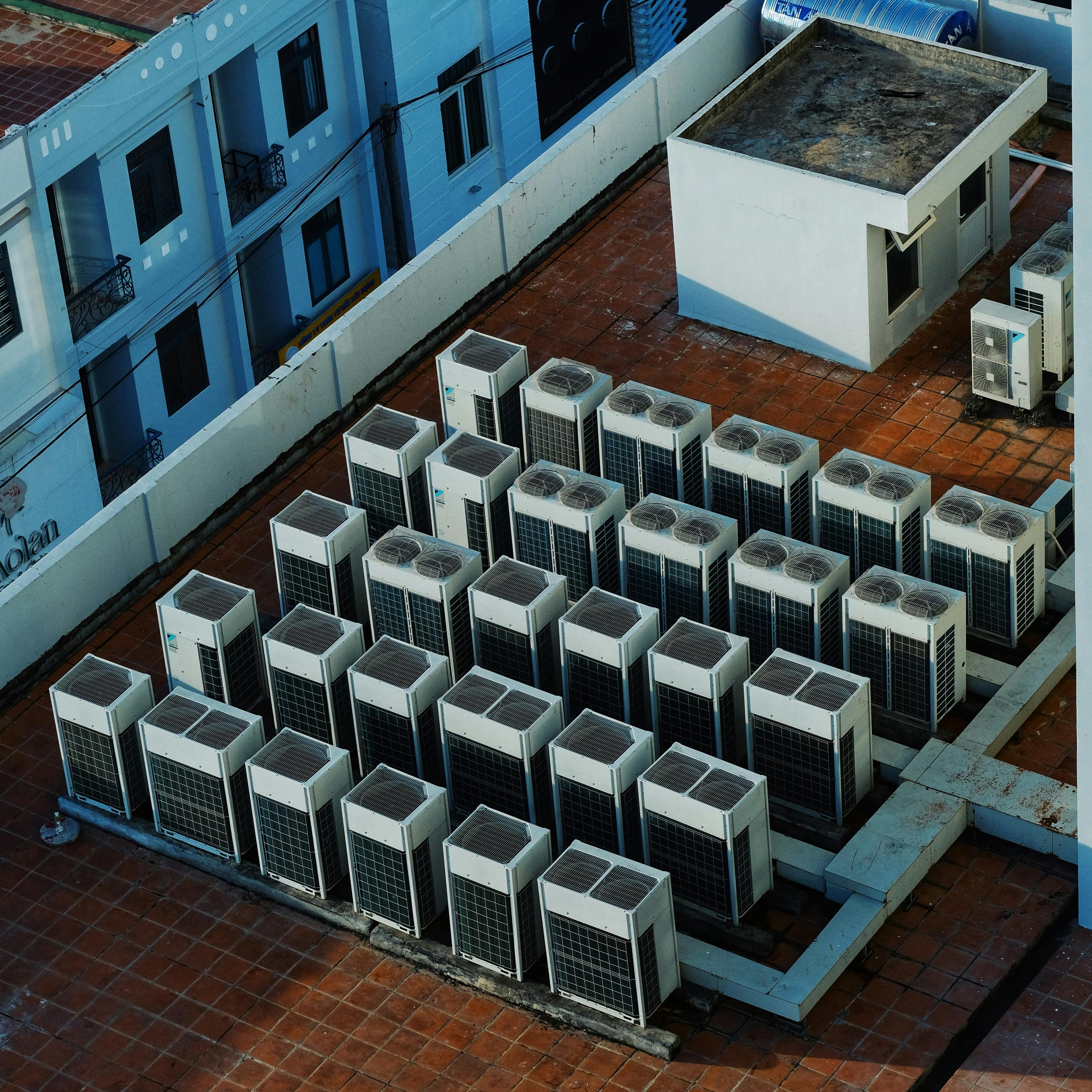Rooftop commercial HVAC units